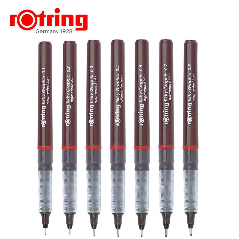 Rotring Red Ring Technical Inking Pen Set, 0.1-0.8mm for Manga and Drawing