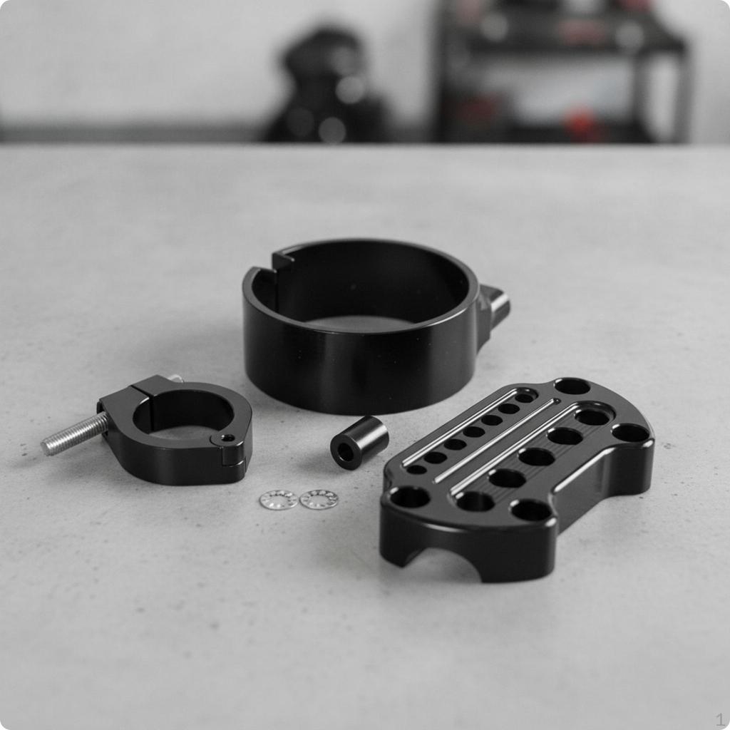 Motorcycle Instrument Bracket with Clamps CNCMachined Aluminum for Motorcyclists,