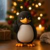 Middle Finger Penguin Figurine Penguin Ornament Penguin Decor for Winter Holiday Decorative Carved Home Living Room Office Table