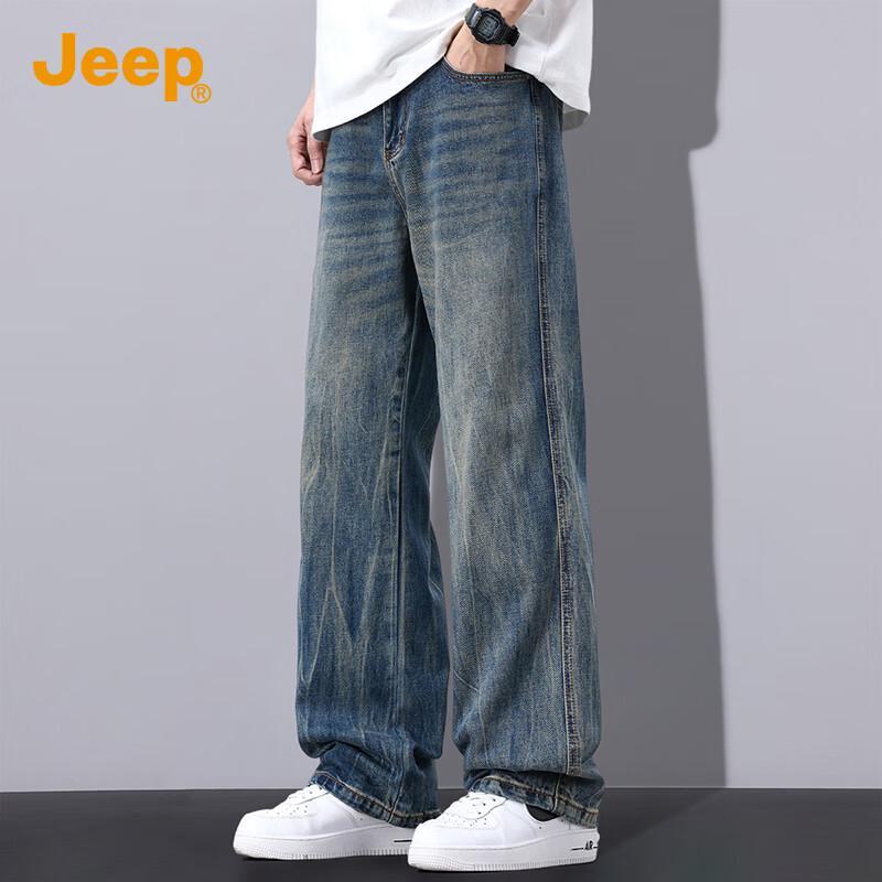 

Jeep Мужские повседневные джинсы свободного кроя прямого силуэта 33