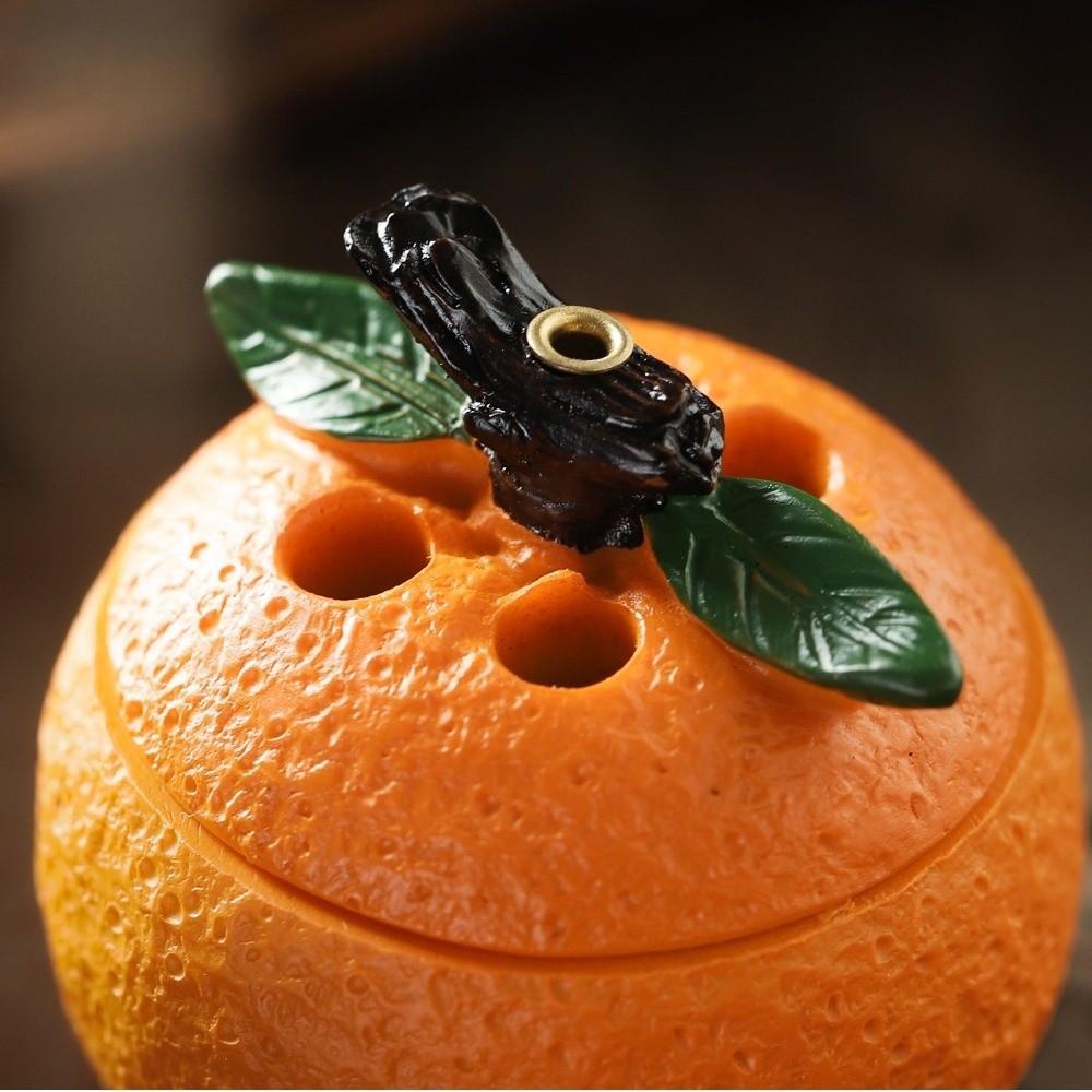 3D Orange Shape Incense Burner Creative Design Desktop Ornament New Ash Catcher Home Decor