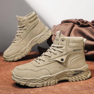 Sapatos Outono Inverno 2025 Novos para Homens Outdoor Antiderrapante Resistente ao Desgaste Botas Curtas Moda Conforto Casual Sapatos Masculinos Botas Hombre