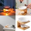 Wood And Ceramic Wax Melt With Tealight Holder Oil Diffuser Wax Warmer For Home Decoration