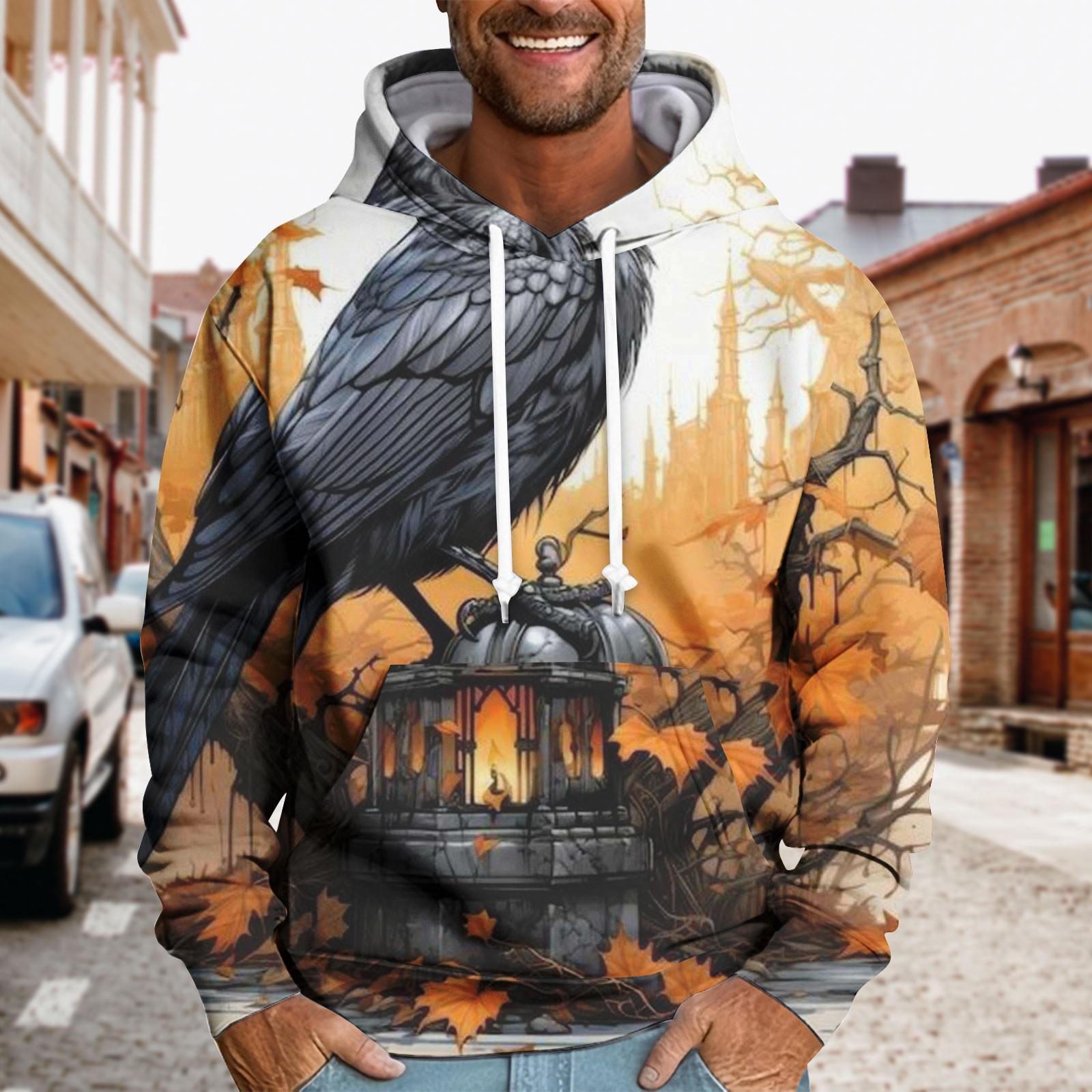 

Спортивный костюм с капюшоном, унисекс, одежда для бега, пуловер с длинными рукавами, толстовка с капюшоном XXXXL оранжевый