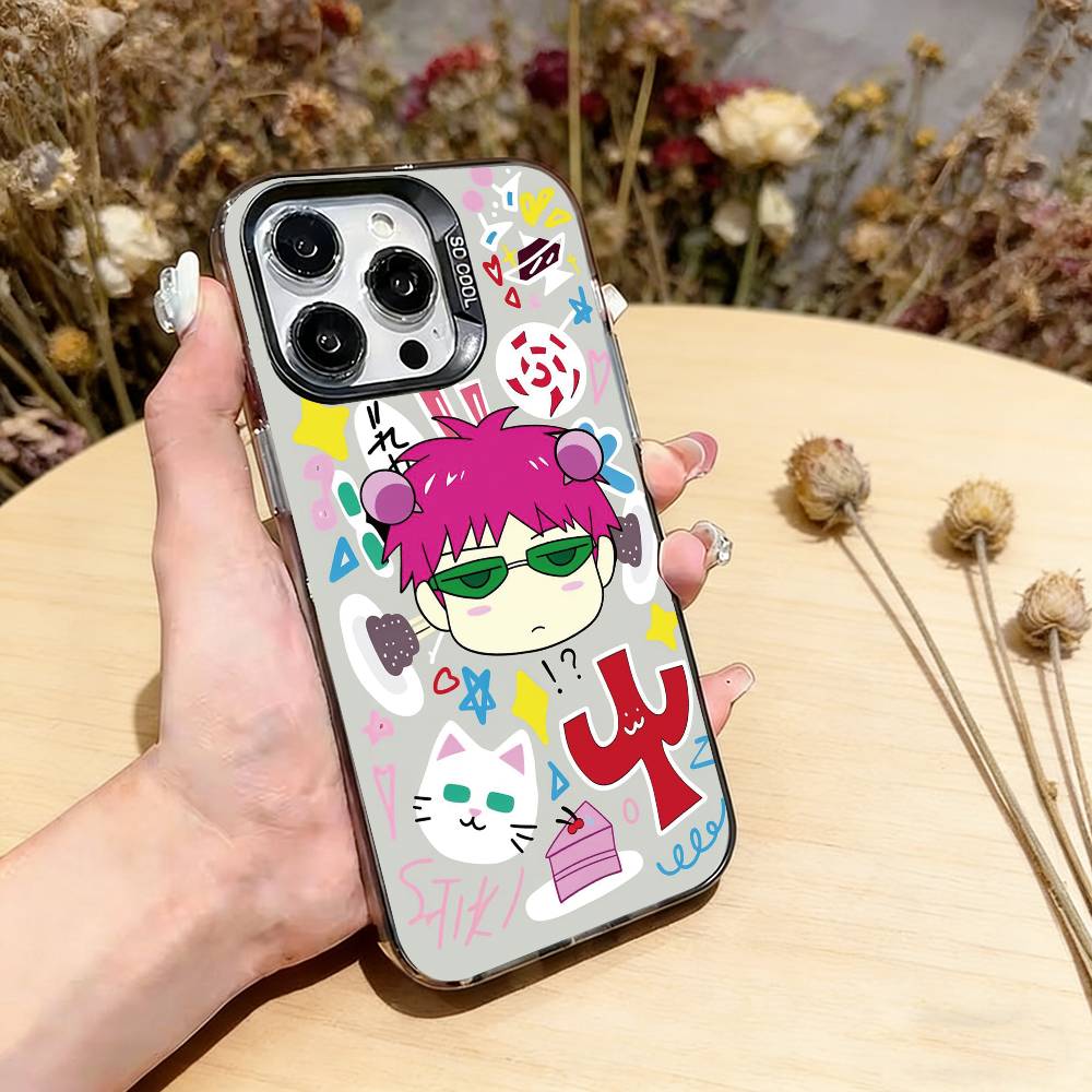

Kusuo Saiki Phone Case For iPhone 17,16,15,14,13,12,11 Plus,Pro Max,XS,Colorful Silver Phone case Funda Cover iPhone13ProMax