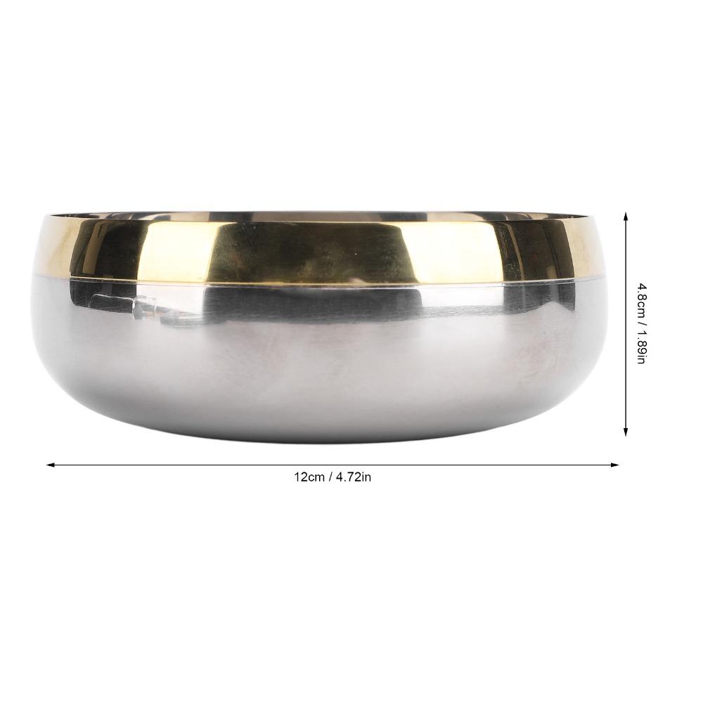 Rustless Steel Metal Bowl Polished Inner Wall Food Bowl Stackable Serving Bowl Salad Making