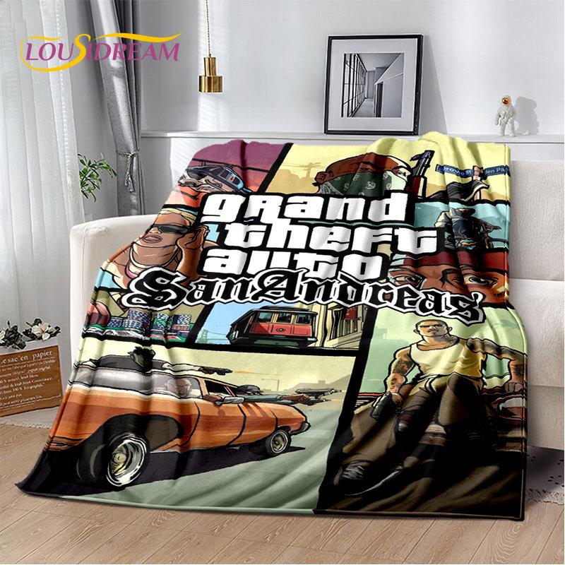 Grand Theft Auto GTA Game Gamer Soft Plush Blanket,Flannel Blanket Throw Blanket for Living Room Bedroom Bed Sofa Picnic Cover