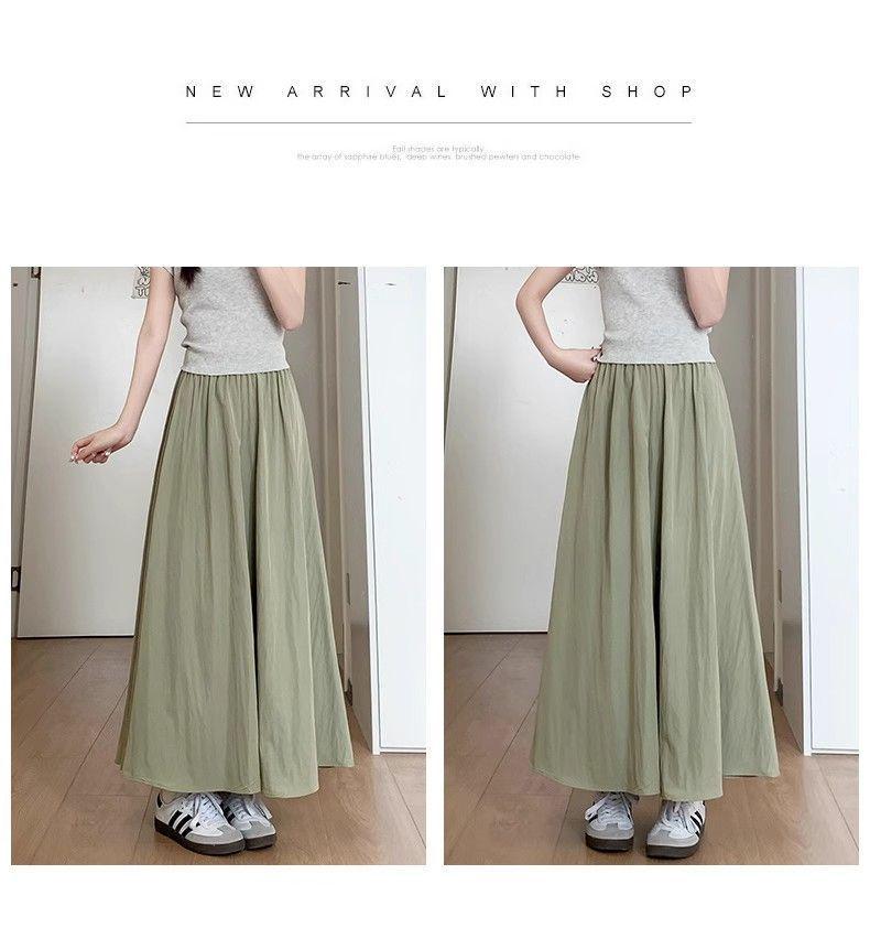 Plus Size Women's High-Waisted Wide-Leg Casual Summer Pants