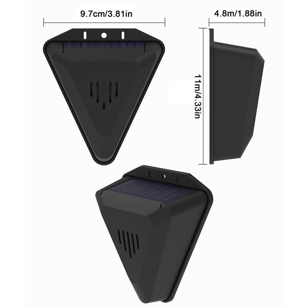 

Outdoor Bird Repeller Device Solar Powered Birds Scarer Bird Preventer Animal D eterrent Device With 13 Modes Of Sound Playback чёрный