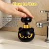 Cat Soap Dispenser, Black Cat Paw Foam Soap Dispenser, Cute Hand Soap Dispenser for Daily Use, Novelty Soap Dispenser with Paw Print Design, Perfect