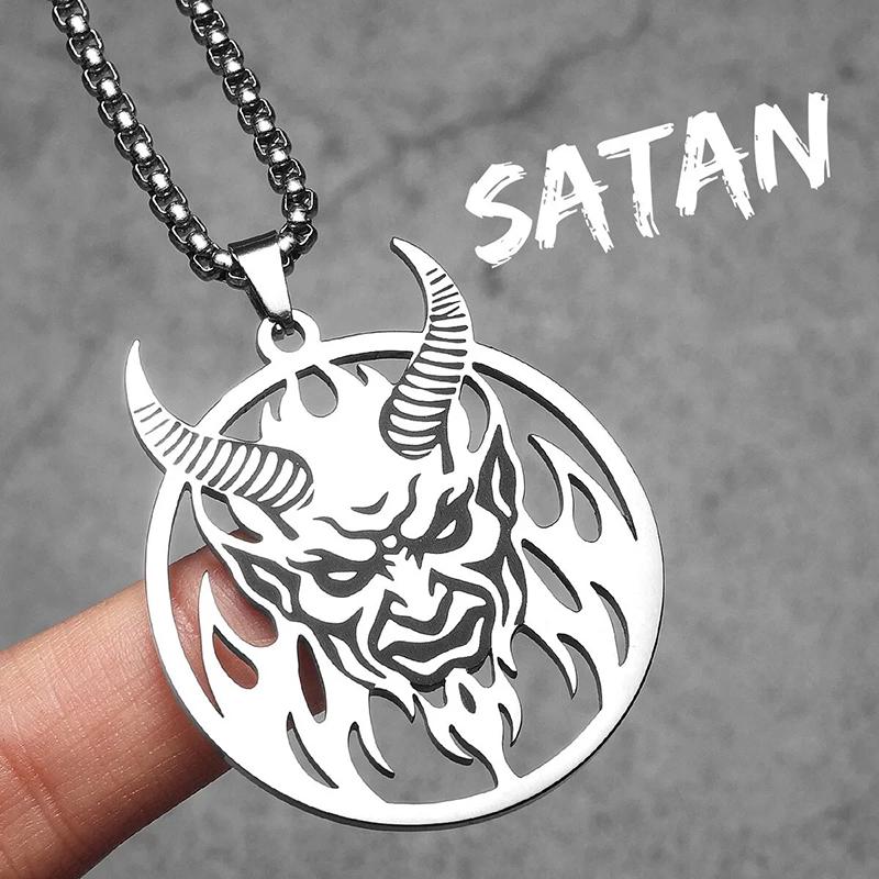 

Big Hollow Spartan Satan Constantinus Figure Pendant Necklace For Men Stainless Steel Jewelry Gifts