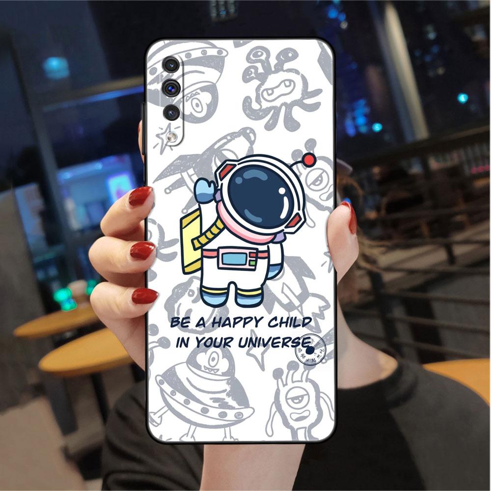 Astronaut Universe Case For Samsung Galaxy A50 A02s M31 A70 A30 A10 A20e A40 A10s M30s M51 M52 M22 M32 Black Phone Cover