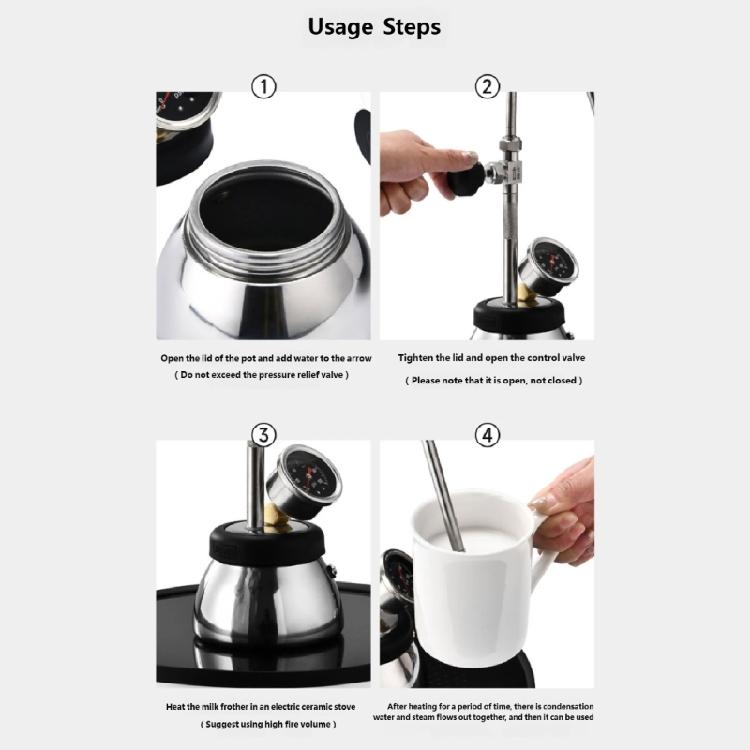 Rostbeständiges Milchaufschäumgerät Mit Bequemem Griff Für Den Täglichen Kaffeegebrauch 403 Edelstahl Kännchen