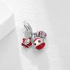 Copper Snowman Bead Christmas Clock Pendant Fit European Women'S Bracelets Diy Accessories Christmas Gifts Jewelry