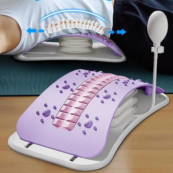 Back Stretcher Waist Trainer Adjustable Spine Decompressor Scoliosis Sciatica Lower Back Pain Relief Massager