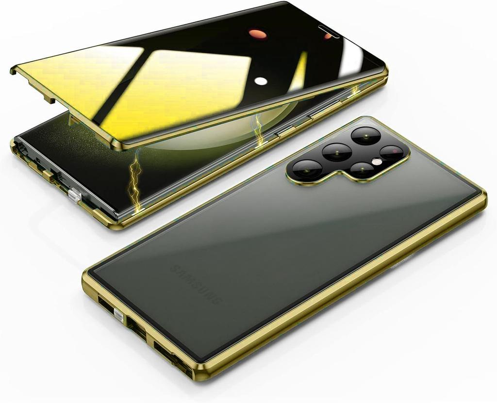 Applicable to Samsung s11ultra Magneto mobile phone case glossy metal magnetic high definition anti-peep buckle goggles anti-drop