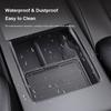 For Tesla Model Y Juniper 2025 Car Center Console Storage Box Armrest Storage Box Hidden Organizer Tray Non-slip Mat Accessories