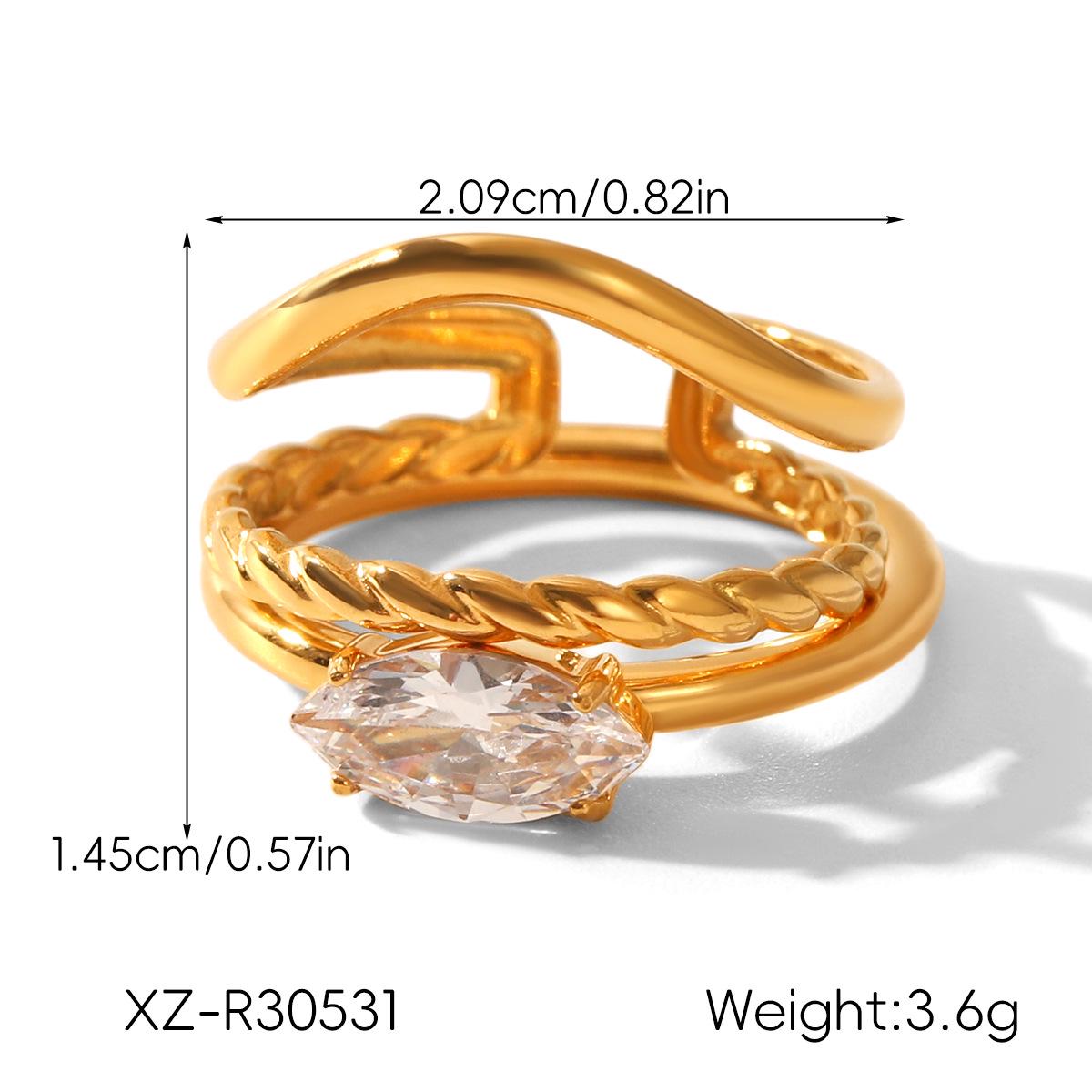 

European & American Women s Zircon Titanium Stackable Rings – Non-Fading Stainless Steel Niche Design