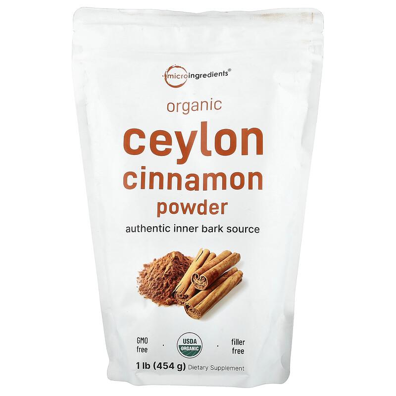 Rworld Wellness Organic Ceylon Cinnamon Powder, 1 Lb (454 G)