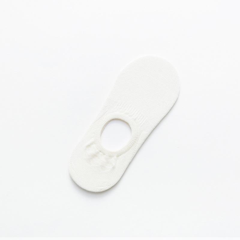 Female Spring and Summer Thin Solid Color Silicone Non Slip Non Fall with Shallow Mouth Invisible Socks