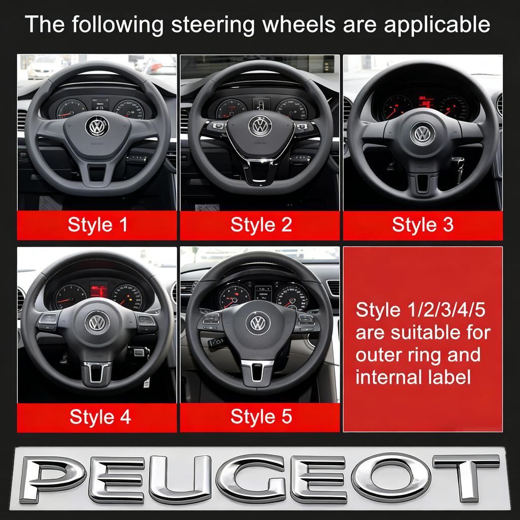 Car Carbon Fiber Pattern Logo Steering Wheel Decoration Sticker For VW GTI Polo Golf MK6 MK7 MK8 Passat B6 B7 B8 Tiguan CC T-ROC