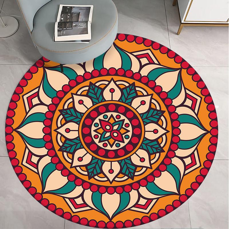 Round Carpet for Living Room Bed Room Floor Carpets Home Decor 3D Printed Rugs Anti-slip Mat
