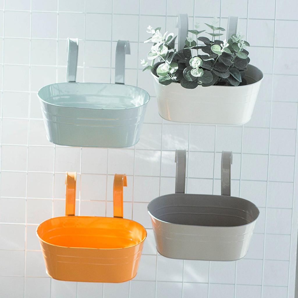 Detachable Hook Hanging Flower Pots for Balcony Ers Indoor Rails Deck