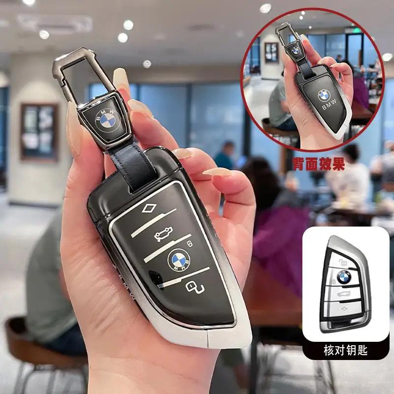 SQLI6 Car Key Case Cover Fob Keyring For BMW F30 F11 X3 F25 Serie 1 E39 X4 G20 X5 G05 F40 X6 F44 216 X1 G30 320i Car Styling