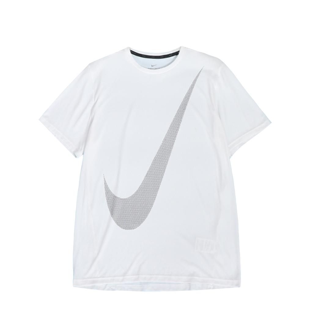Nike Dri-Fit Logo Comfortable Round Neck Quick-Dry Short Sleeve T-Shirt Men Tops White AJ6882-100