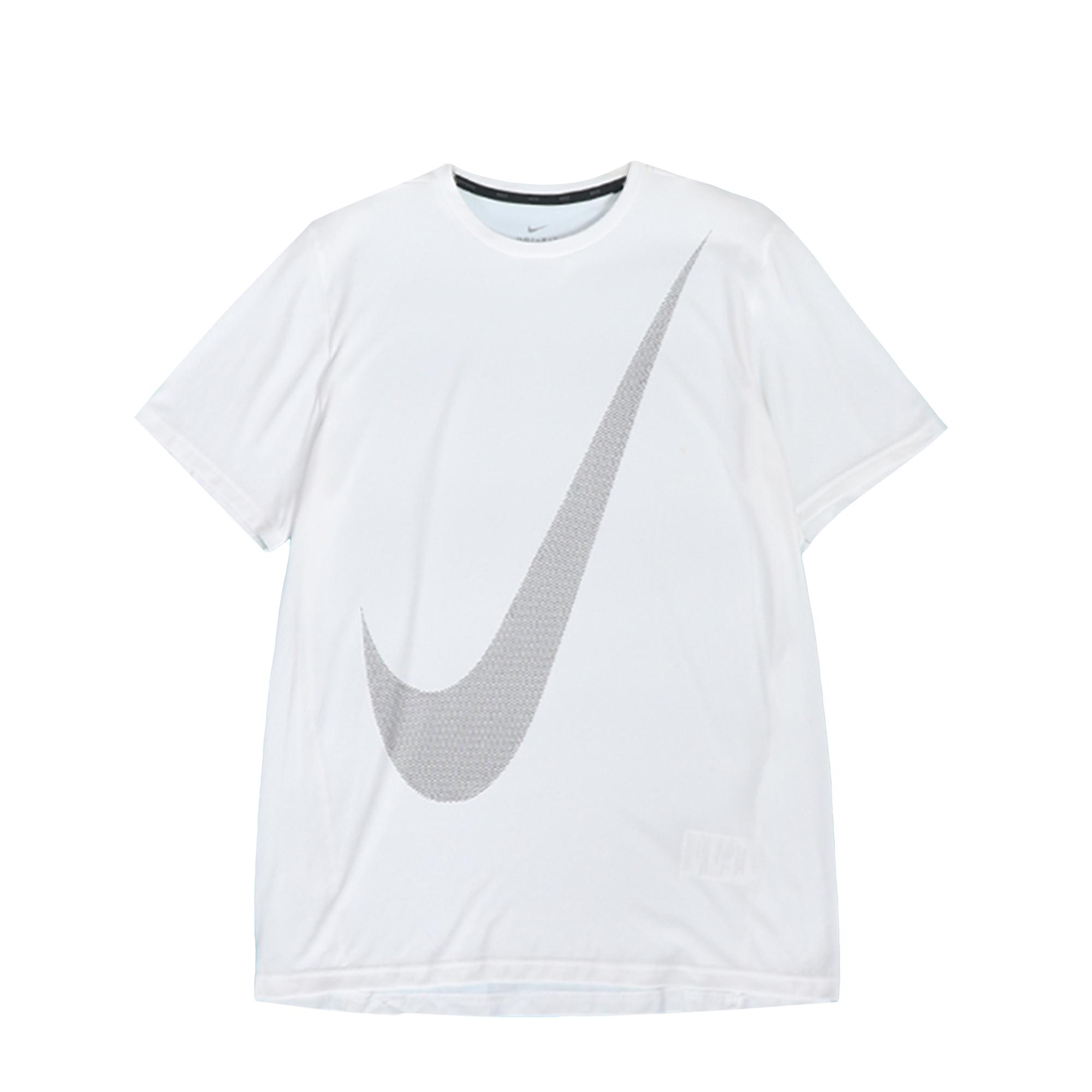Nike Dri-Fit Logo Comfortable Round Neck Quick-Dry Short Sleeve T-Shirt Men Tops White AJ6882-100 XL