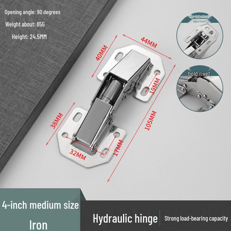 Stainless Steel Soft Close Frog Hinge, 3-4 Inch Thickened Bridge Type, No Slotting, for Cabinet Doors and Mahjong Tables