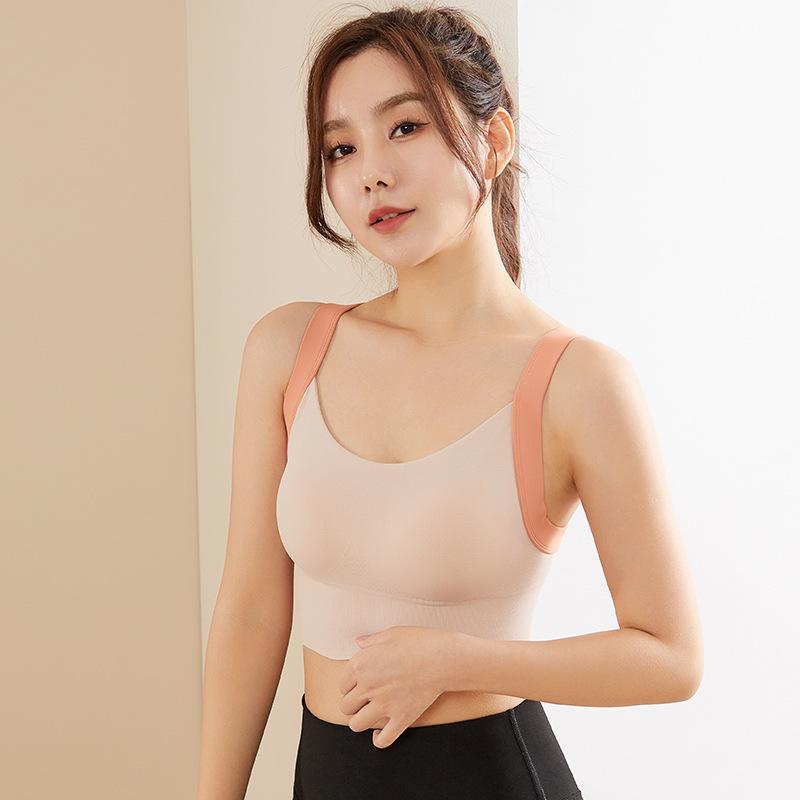 Bra Women's Integrated Fixed Cross Back Sports Bra High Impact Shockproof Tank Brassiere for Running Fitness Yoga