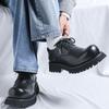 Upturned Head Casual Leather Shoes Thick Sole Heightening Big Head Derby Shoes Men'S British Style Niche Tooling Men'S Shoes 66689-C