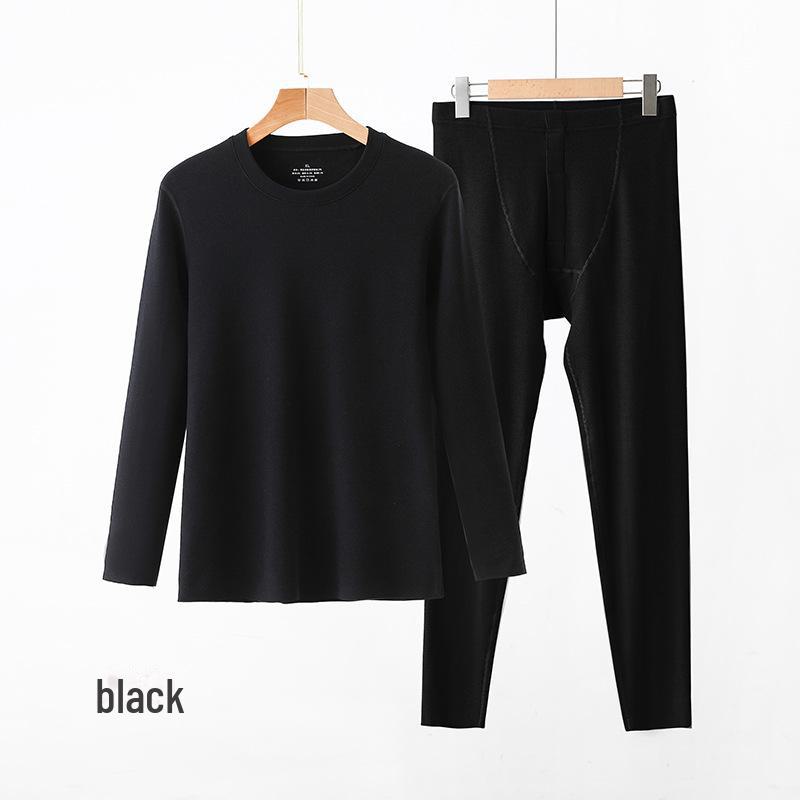 Herren Deutscher Samt Thermo Unterwäsche Set - Nahtlos, Antibakteriell, Übergröße für Herbst/Winter