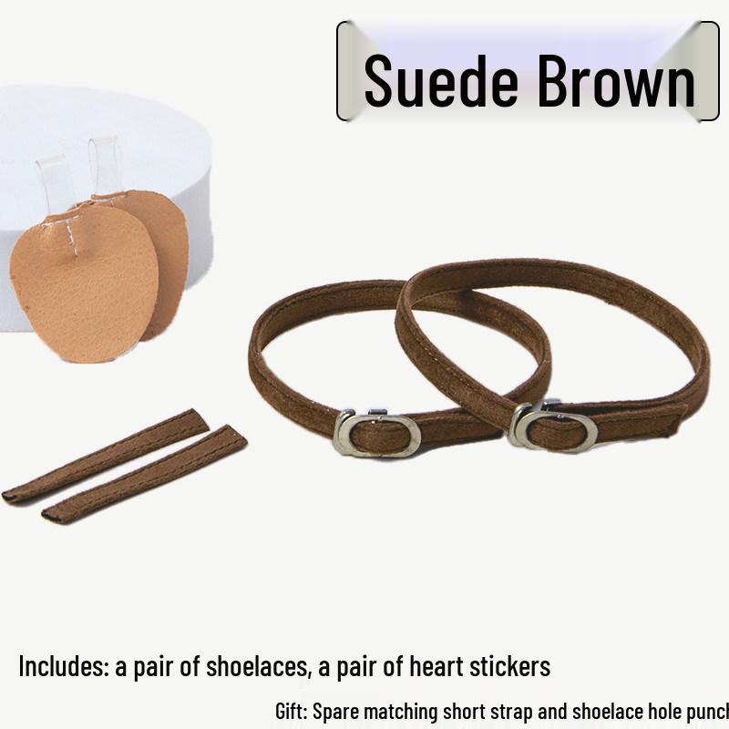 Non-Slip High Heel Strap with Suede Matte Finish - Secure Tie-Up Buckle Design