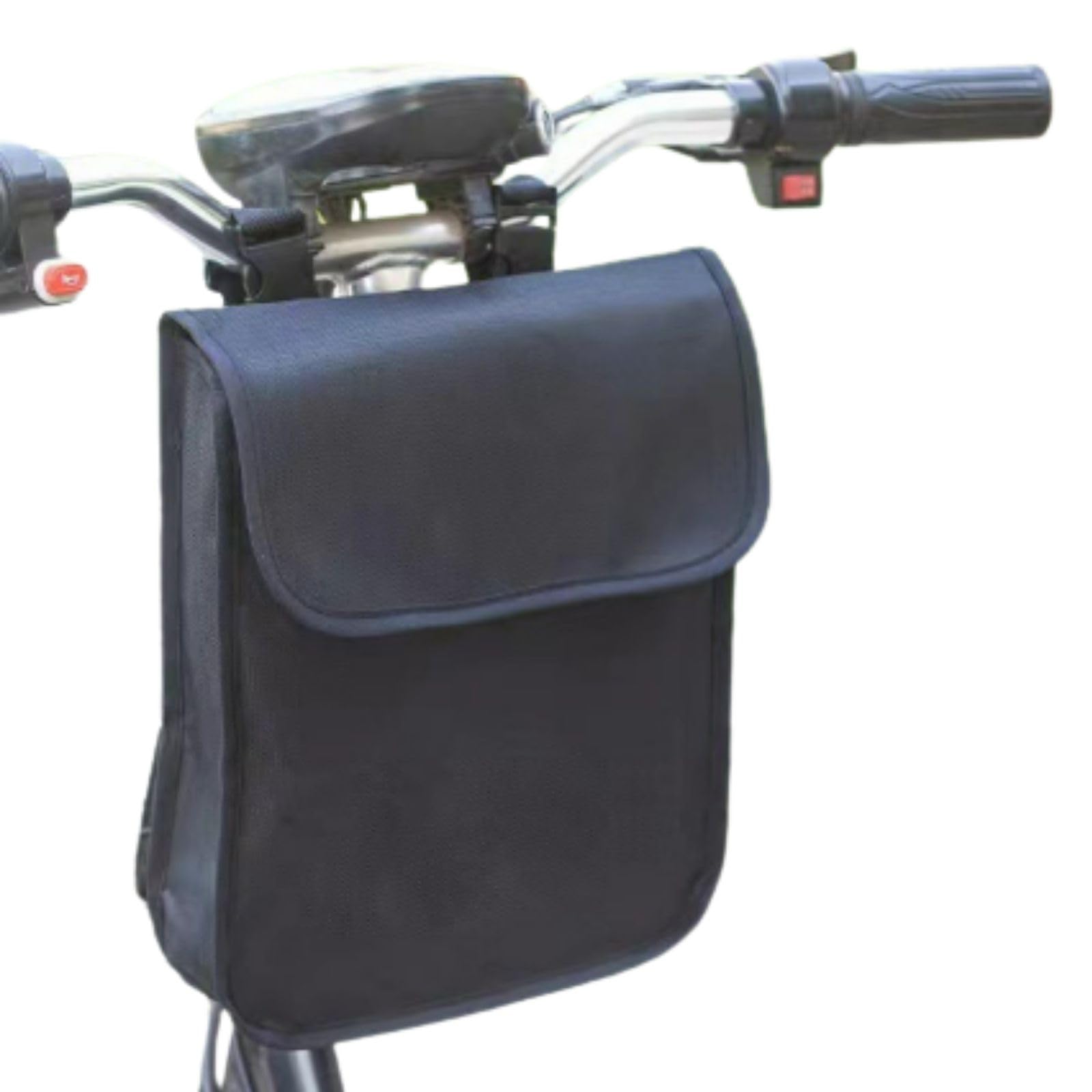 

All Trust Bicycle Front Bag, Bicycle Bag Pouch, Waterproof, Black, for Mamachari (Japanese Bikes)
