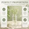 Ribbed Design Clear Flower Vase Nordic Style Flower Arrangement Fashion Cylinder Vases  Living Room