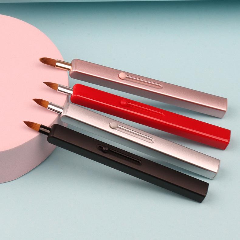 

Двусторонняя выдвижная кисть для губ с колпачком – Портативная металлическая кисть для подводки и помады