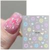 Dopamine Fireworks Nail Art Stickers Romantic Starry Sky Bright Fireworks Adhesive Nail Slider Jewelry Manicure Tool