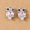 10pcs Cute Animal Charms Crystal Owl Pendants for Jewelry Making DIY Necklace Earrings Bracelet Accessories Supplies