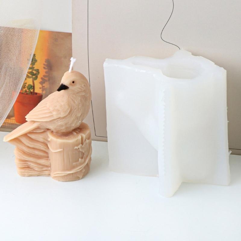 Standing Owl Candle Molds Animal Silicone Mould Plaster Molds Handmade Parrot Molds Ornament Molds Epoxy Resin Molds