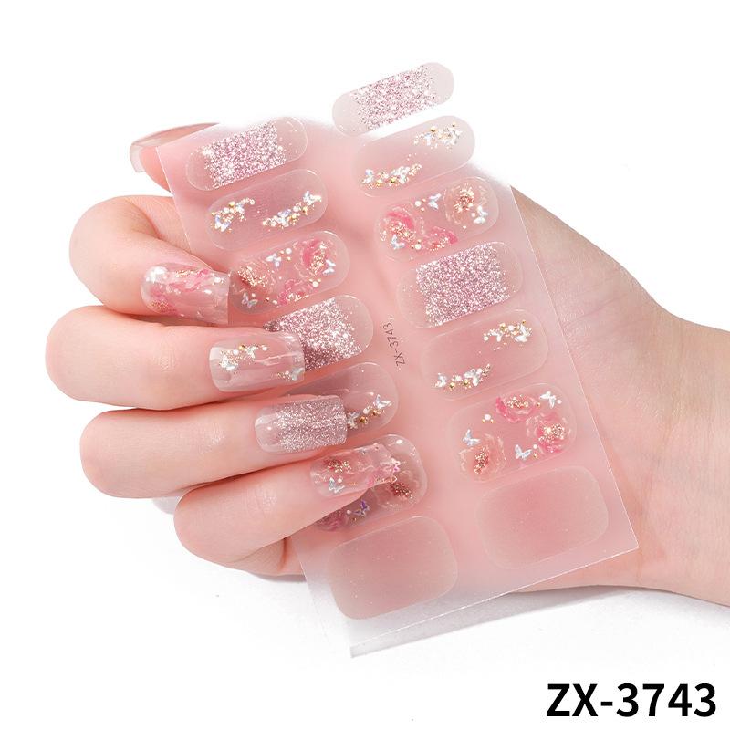 

Наклейки для дизайна ногтей 3D цветные алмазные смазанные лаковые пленки для ногтей Наклейки для дизайна ногтей INS водонепроницаемые наклейки для ногтей ZX-3743