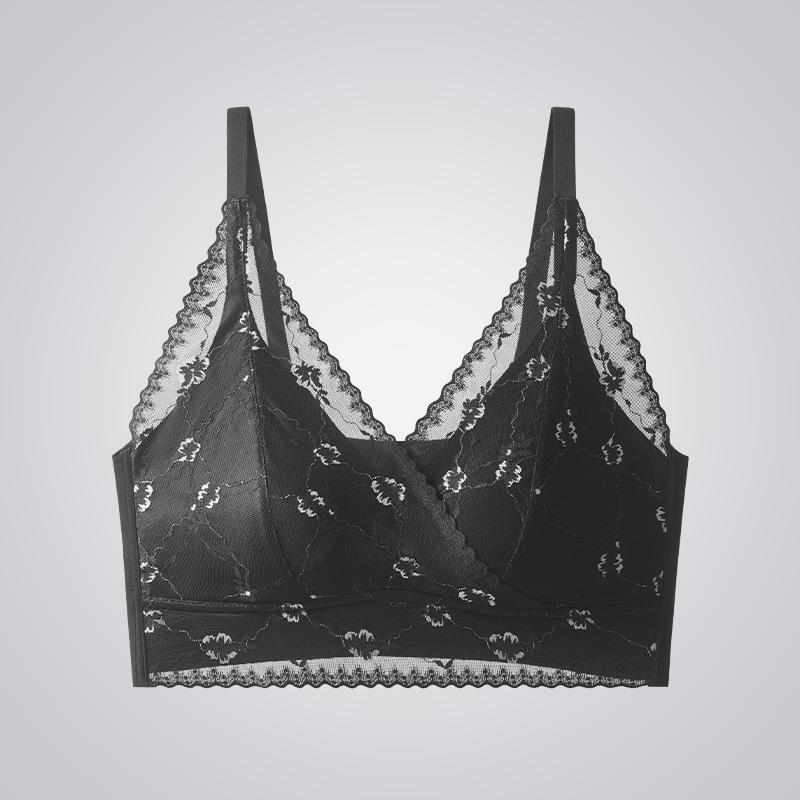 Summer Lace Bra Women's Suspender Bra Gathering Thin Anti Sagging Sexy Back Bra Vest