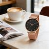 Herrenmode Ultra Dünne Uhren Einfache Herren Business Edelstahl Netzarmband Quarz Uhr Lässige Uhr Für Mann