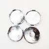 4Pcs Set Universal Chrome Silver Car Wheel Center Hub Caps Covers