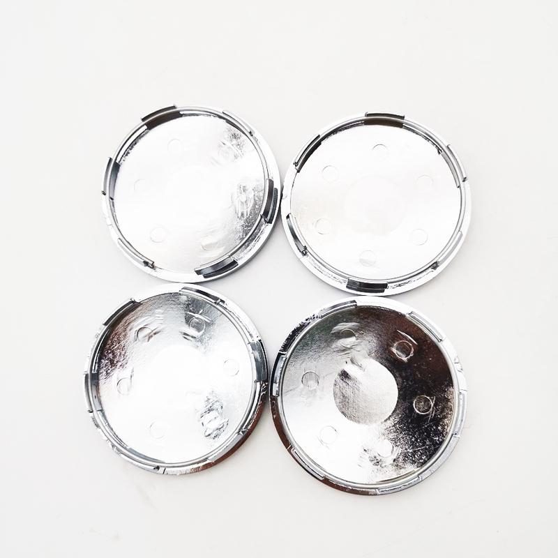 4Pcs Set Universal Chrome Silver Car Wheel Center Hub Caps Covers