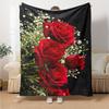 Roses Background Gift Blanket Soft & Cozy Suitable for Sofa Couch Office Bed Picnics Four Seasons Universal Modern Style Gifts For Family Y14
