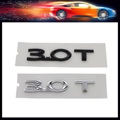 3D Premium 3.0T 3.0 T Letters for Car Fender Trunk Rear Bonnet Decal Emblem Badge Sticker