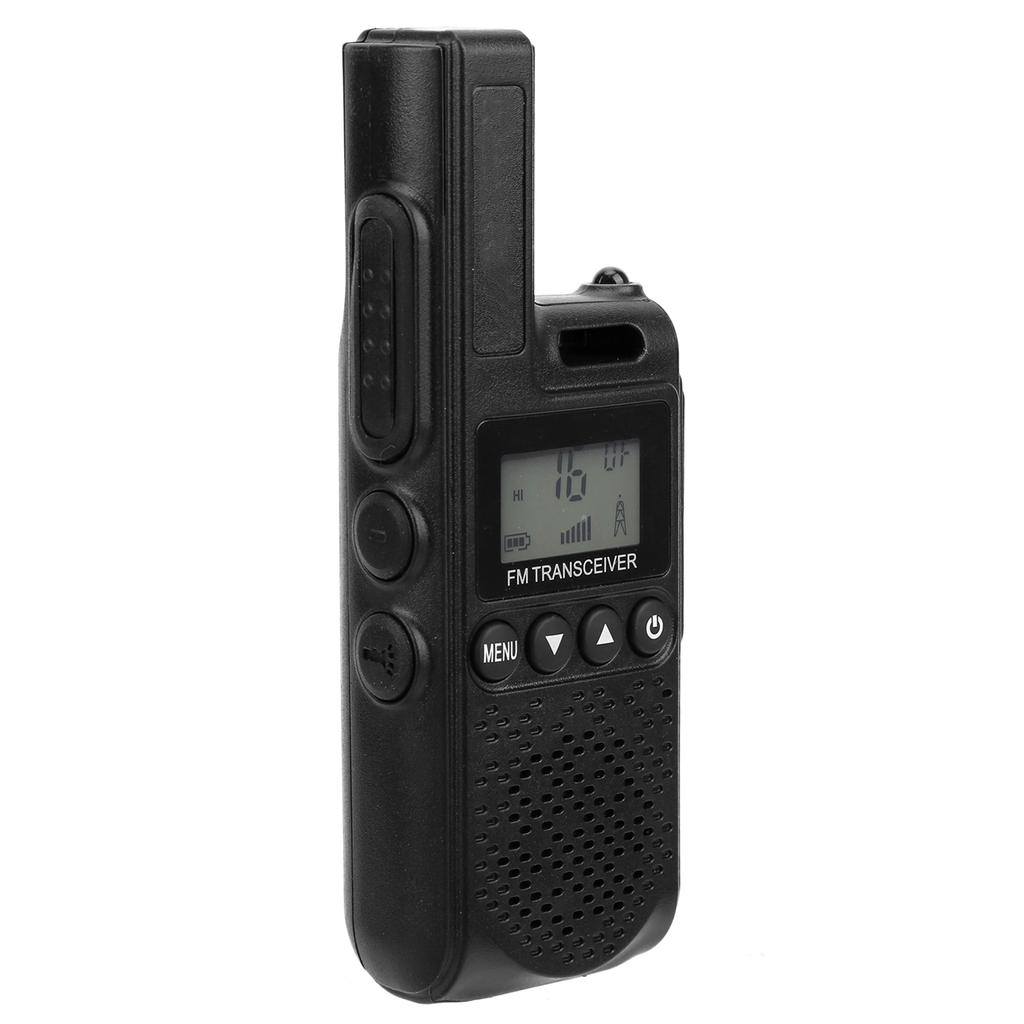 Handheld Mini Walkie Talkie 99-Channel Portable Long Range 2 Way Radio for Hotel  Black