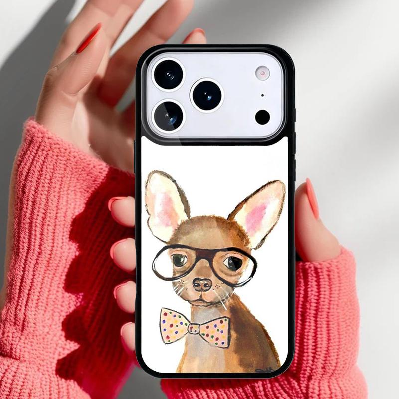 Cute Chihuahua Dog Mom Phone Case for iPhone 17 16 15 14 13 Pro Max Back Cover for 12 11 Pro Coque